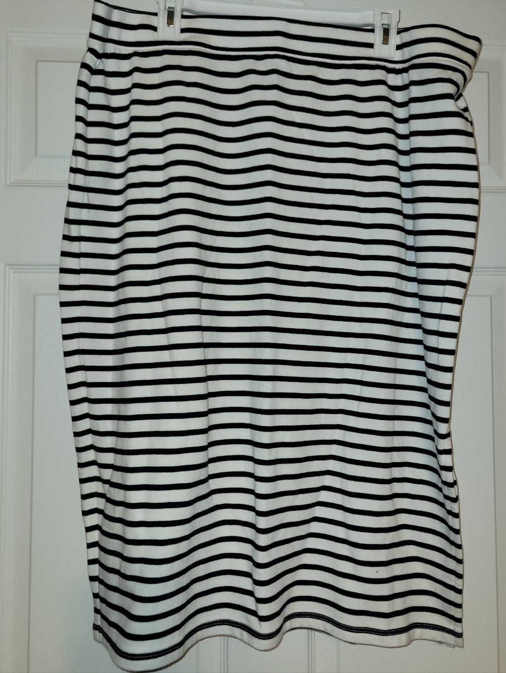 Talbots 2Xp Black and White Striped Skirt
